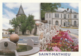 SAINT-MATHIEU. - L'Eglise Et La Mairie . CPM RARE - Saint Mathieu