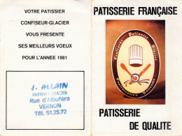 VIEUX PAPIERS CALENDRIER PETIT FORMAT 1981 PATISSERIE FRANCAISE - Formato Piccolo : 1981-90