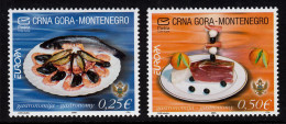 Montenegro 2005 Europa CEPT Gastronomy Fishes Shrimps Olives Ham Cheese Orange Food, Set MNH - 2005