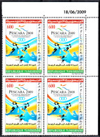 2009- Tunisie - Y&T 1643 - XVI Jeux Mediterraneens, Pescara 2009 - Bloc De 4 Coin Daté 4V MNH***** - Tunisie (1956-...)