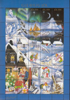 FÄRÖER  1991, JÓL CHRISTMAS KERSTMIS NOEL WEIHNACHTEN, 30 Vignetten, Ungebraucht, MNH **, Winterlandschaft - Färöer Inseln