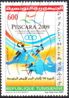 2009- Tunisie - Y&T 1643 - XVI Jeux Mediterraneens, Pescara 2009 - Obli - Tunisie (1956-...)