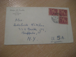 CASTELO BRANCO 1956 To Buffalo NY USA Cancel Medico Doctor Health Sante Cover PORTUGAL - Covers & Documents