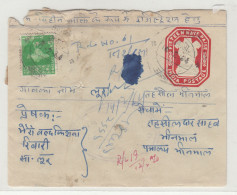 India Postal Stationery Letter Cover Posted Registered 196? Luni Jodhpur B240401 - Enveloppes