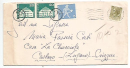 Suisse 3v Regular Issues C.20 Pair + Postman C.5 Used As Postage Due Tax CV Italy 10nov1969 - Segnatasse