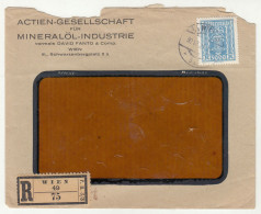 AG Für Mineralöl-Industrie, Wien Company Letter Cover Posted Registered 1924 Wien B240401 - Covers & Documents