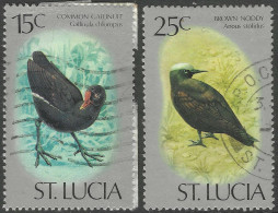 St Lucia. 1976 Birds. 15c, 25c Used. SG 423, 424a. M3166 - Ste Lucie (...-1978)