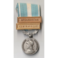 MEDAILLE D'OUTRE MER - BARRETTES 'AFGHANISTAN' ET 'CENTRAFRIQUE' - Autres & Non Classés