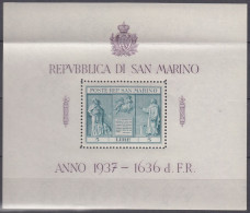 SAN MARINO  Block 1, Postfrisch **, Errichtung Einer Unabhängigkeitssäule Vom Forum Romanum, 1937 - Blocchi & Foglietti