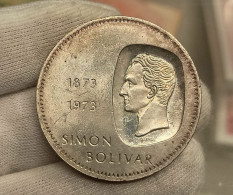 Venezuela 10 Bolívares Simón Bolívar 1973 Y#45 Plata - Venezuela