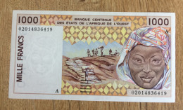 COTE D’IVOIRE 1000 Francs UNC - Côte D'Ivoire