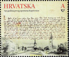 671600 MNH CROACIA 2022 750 AÑOS DE LA PRIMERA MENCIÓN DE KOPRIVNICA - Croatie