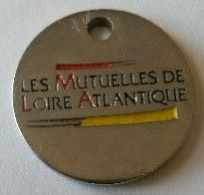 Jeton De Caddie - Assurances - LES MUTUELLES DE LOIRE ATLANTIQUE - En Métal - - Trolley Token/Shopping Trolley Chip