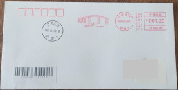 China Cover "Xietang Yong'an Bridge" (Suzhou, Jiangsu) Postage Machine Stamp First Day Actual Delivery Seal - Omslagen