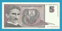 YUGOSLAVIA 5 Novih Dinara 1994 UNC Pick 150 - Yougoslavie