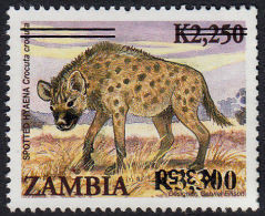 Zm1128a ZAMBIA 2014, K3.50 INVERTED Surcharge On K3,300 On K2,250 Animals MNH - Zambia (1965-...)