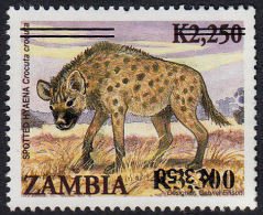 Zm1128a ZAMBIA 2014, K3.50 INVERTED Surcharge On K3,300 On K2,250 Animals MNH - Zambie (1965-...)