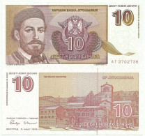 YUGOSLAVIA 10 Novih Dinara 1994 UNC Pick 150 - Yougoslavie