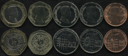 Jordan Coins Set #2. 2000-10 (5 Coins. 1 Bi-Metallic. AUnc-Unc) - Jordanien