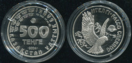 Kazakhstan 500 Tenge. 2004 (Silver. Coin KM#186. Proof) Saker Falcon - Kazakhstan