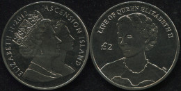 Ascension Island. 2 Pounds. 2012 (Coin KM#21. Unc) Life Of Queen Elizabeth II - Ascensione