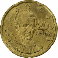 Grèce, 20 Euro Cent, 2010, Athènes, SUP+, Laiton, KM:185 - Greece