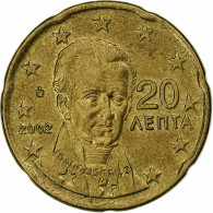 Grèce, 20 Euro Cent, 2002, Athènes, SUP+, Laiton, KM:185 - Greece