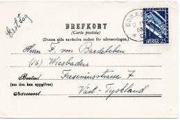 76588 - Schweden - 1953 - 25o. Telegrafie EF A Kte BORAS -> Westdeutschland - Briefe U. Dokumente