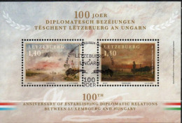 Luxembourg, Luxemburg  2024, MÄRZAUSGABE, BLOCK LUXEMBURG-UNGARN, ESST GESTEMPELT, OBLITERE - Used Stamps