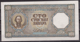 YUGOSLAVIA 100 Dinara 1943, AUNC-UNC - Yougoslavie