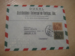 LISBOA 1956 To Berlin Germany Air Mail Cancel Cork Exporters Cover PORTUGAL - Storia Postale