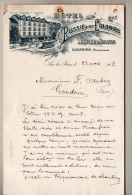 Aix Les Bains    Lettre Avec Entête HOTEL DE RUSSIE  ET DES COLONIES  1908    (PPP46864) - Advertising