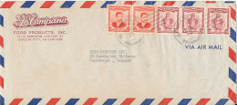 Philippines Air Mail Cover Sent To Denmark 13-7-1966 Topic Stamps - Filippijnen