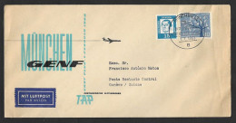 Portugal Premier Vol TAP Munchen Allemagne Genève Suisse 1963 First Flight Munich Germany Geneve Switzerland - Brieven En Documenten