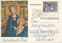 Austria Christmas Card Christkindl 13-12-1970 Sent To Denmark - Cartas & Documentos