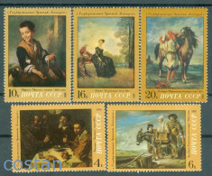 1972 Paintings/Hermitage,Delacroix/horse,Le Nain/donkey,Watteau,Russia,4036,MNH - Andere & Zonder Classificatie