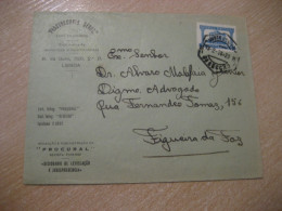 LISBOA 1956 To Figueira Da Foz Cancel Procuradoria Geral Cover PORTUGAL - Brieven En Documenten