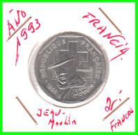 FRANCIA – MONEDAS DE 2 FRANCOS AÑOS 1982 – 2000  – ESTA MONEDA ES DEL AÑO 1993 - JEAN MOULIN - CUPRONÍQUEL - 2 Francs