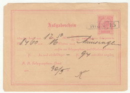 Austria Telegramm-Aufgabeschein 189? B240401 - Other & Unclassified