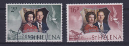 St Helena: 1972   Royal Silver Wedding    Used - Sainte-Hélène