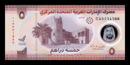 Emiratos Árabes Unidos United Arab 5 Dirhams 2022 Pick 36a Polymer Sc Unc - Emiratos Arabes Unidos