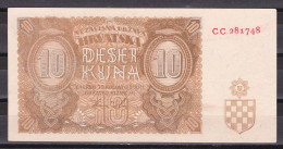 NDH-10 Kuna 1941 AUNC Orange - Croacia