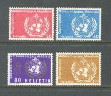 1973 SWITZERLAND WORLD METEOROLOGICAL ORGANISATION MICHEL: WMO 10-13 MNH ** - Nuovi
