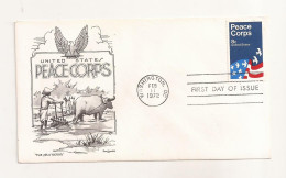 P7 Envelope FDC-USA - United States Peace Corps - First Day Of Issue ,uncirculated 1972 - Autres & Non Classés