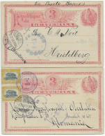 2x Ganzsache Von Guatemala: Nach Heidelberg 1899, Nach Königslutter 1903 - Guatemala