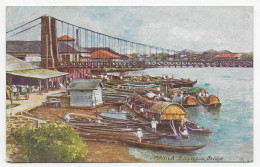 Ansichtskarte Manila. Suspension Bridge 1911 To Hannover/Germany - Filipinas