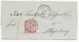 Brief Aus Clötze 1871 Nach Magdeburg - Briefe U. Dokumente