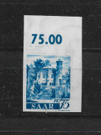 Saar: MiNr. 222 XU, Postfrisch **, Eckrand - Neufs