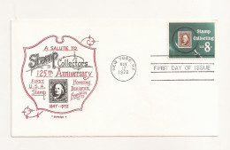 P7 Envelope FDC-USA - 125th Anniversary Stamp Collectors - First Day Of Issue ,uncirculated 1972 - Autres & Non Classés