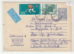 Bulgaria Postal Stationery Letter Cover Posted Air Mail 1978 Plovdiv To Graz - Uprated B240401 - Enveloppes